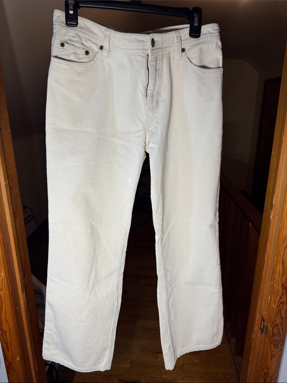 Garnet Hill women’s Off-White Corduroy Bootcut Jeans